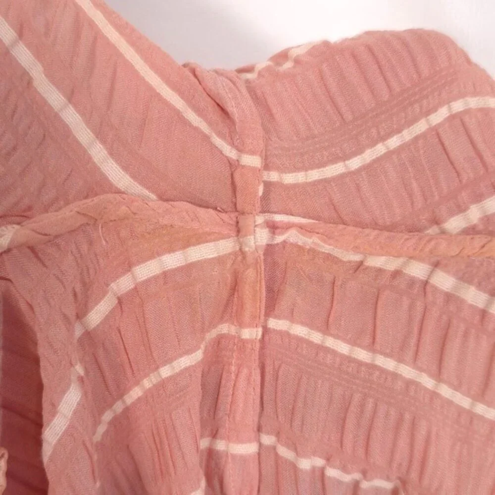 TORY BURCH Women's Top‎ Size 6 SILK Blend Pink Chiffon LS Off Shoulder 13121197